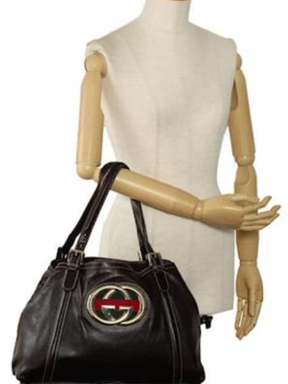 Gucci Britt Brown Leather Handbag - Picture 12 of 12